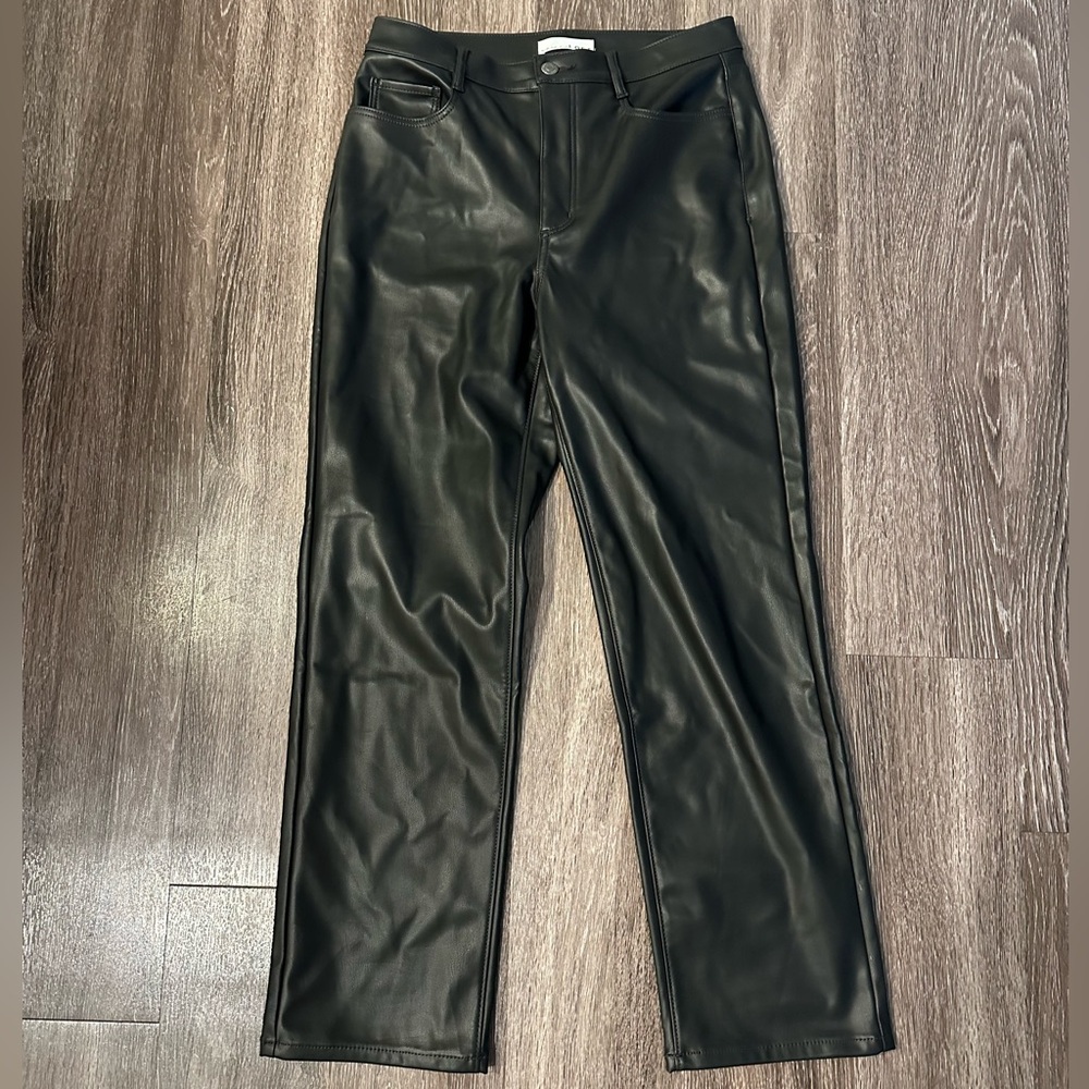 Faux leather pants